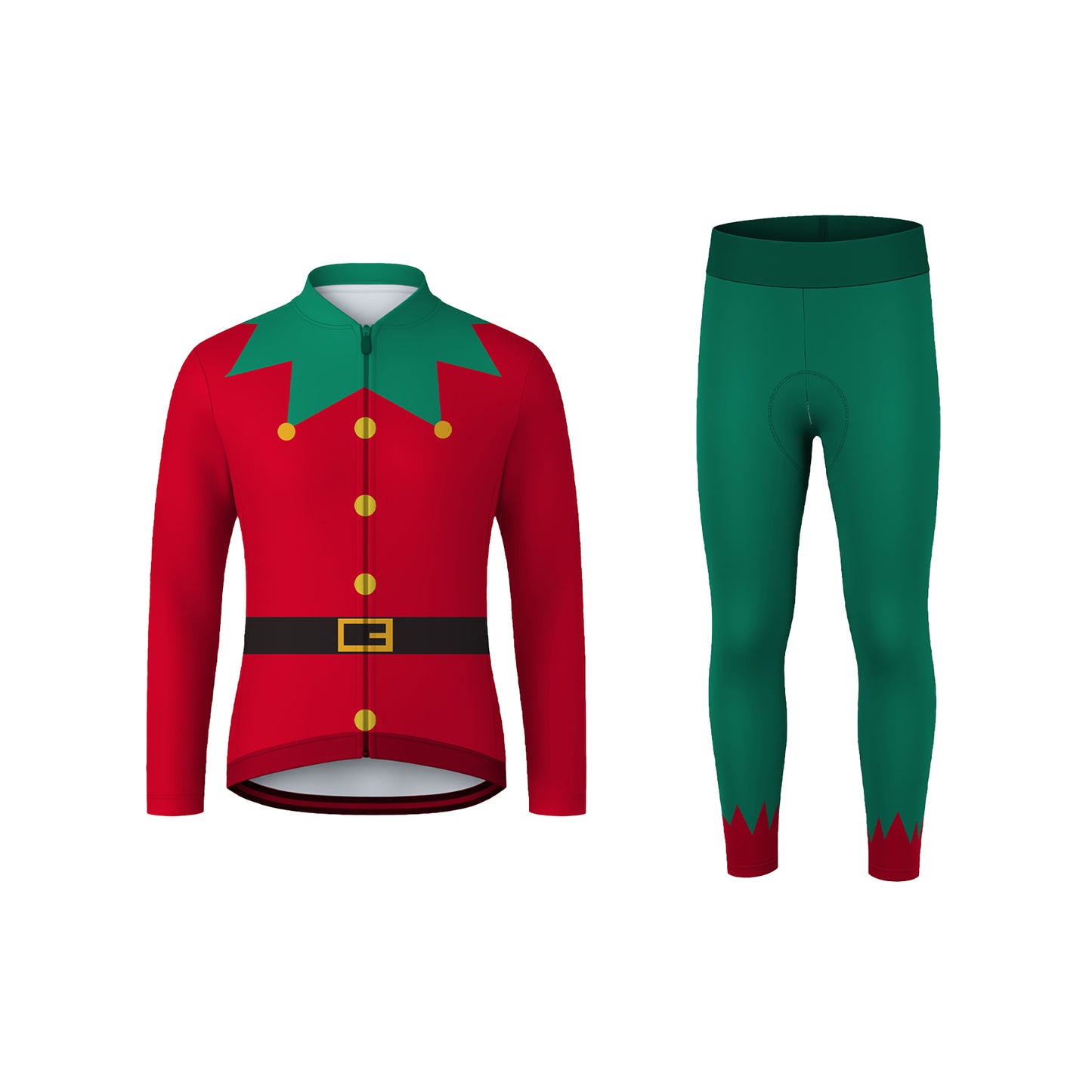 Christmas Elf Kid's Cycling Kit