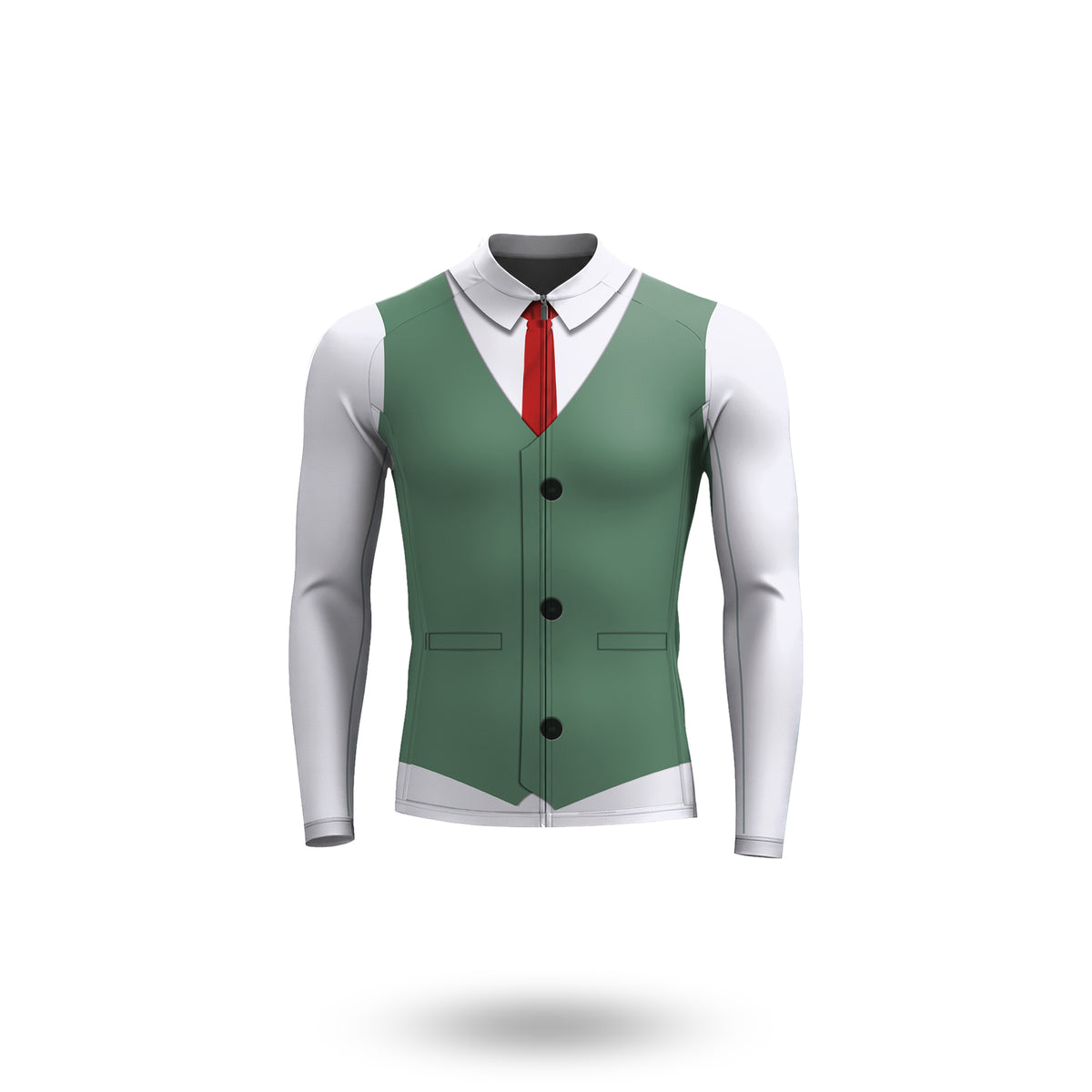 Conjunto ciclista de manga larga para hombre Matón elegante verde
