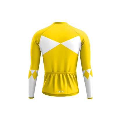 Power Rangers Yellow Ranger Men's Long Sleeve Cycling Kit