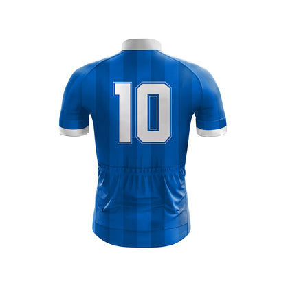 1986 Argentina away Men's Short Sleeve Cycling Kit