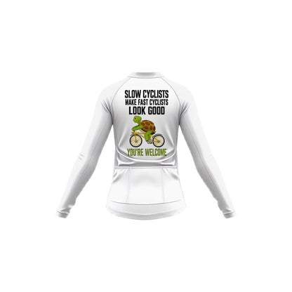 Kit de ciclismo de manga larga para mujer Los ciclistas lentos hacen que los ciclistas rápidos se vean bien