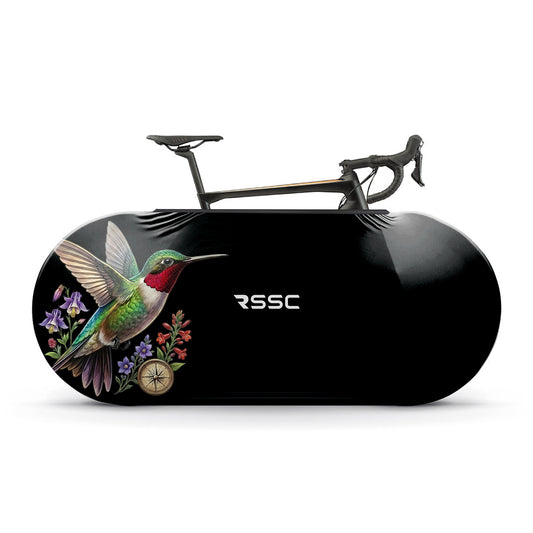 Hummingbird Among Flowers Bicycle Wheels Cover