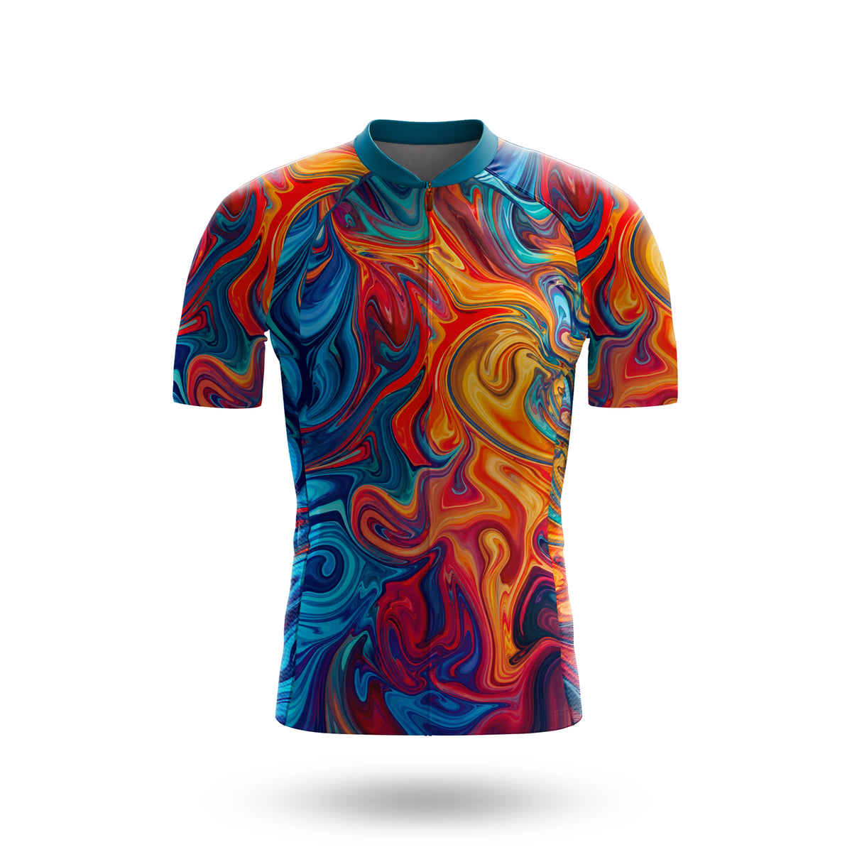 Ensemble de cyclisme marbre liquide pour homme à manches courtes
