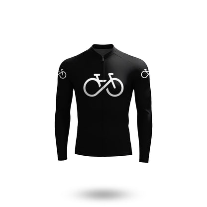 Bike Forever black Men's Long Sleeve Cycling Kit