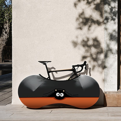 big-eyed black cat Bicycle Wheels Cover