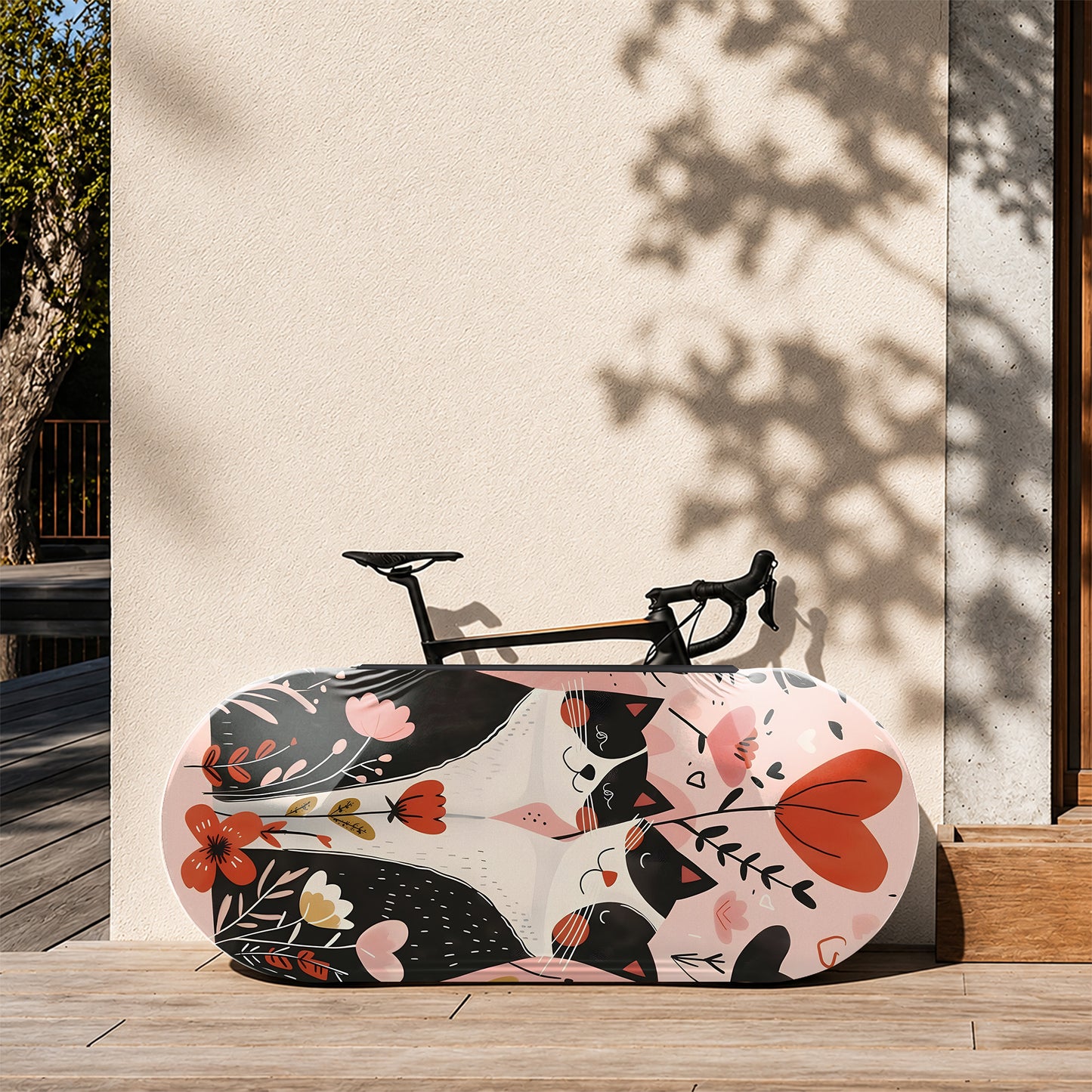 Cat In Love Bicycle Wheels Cover