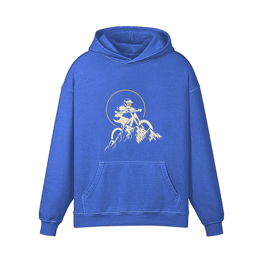 Cycling In The Snowy Mountains Hoodie