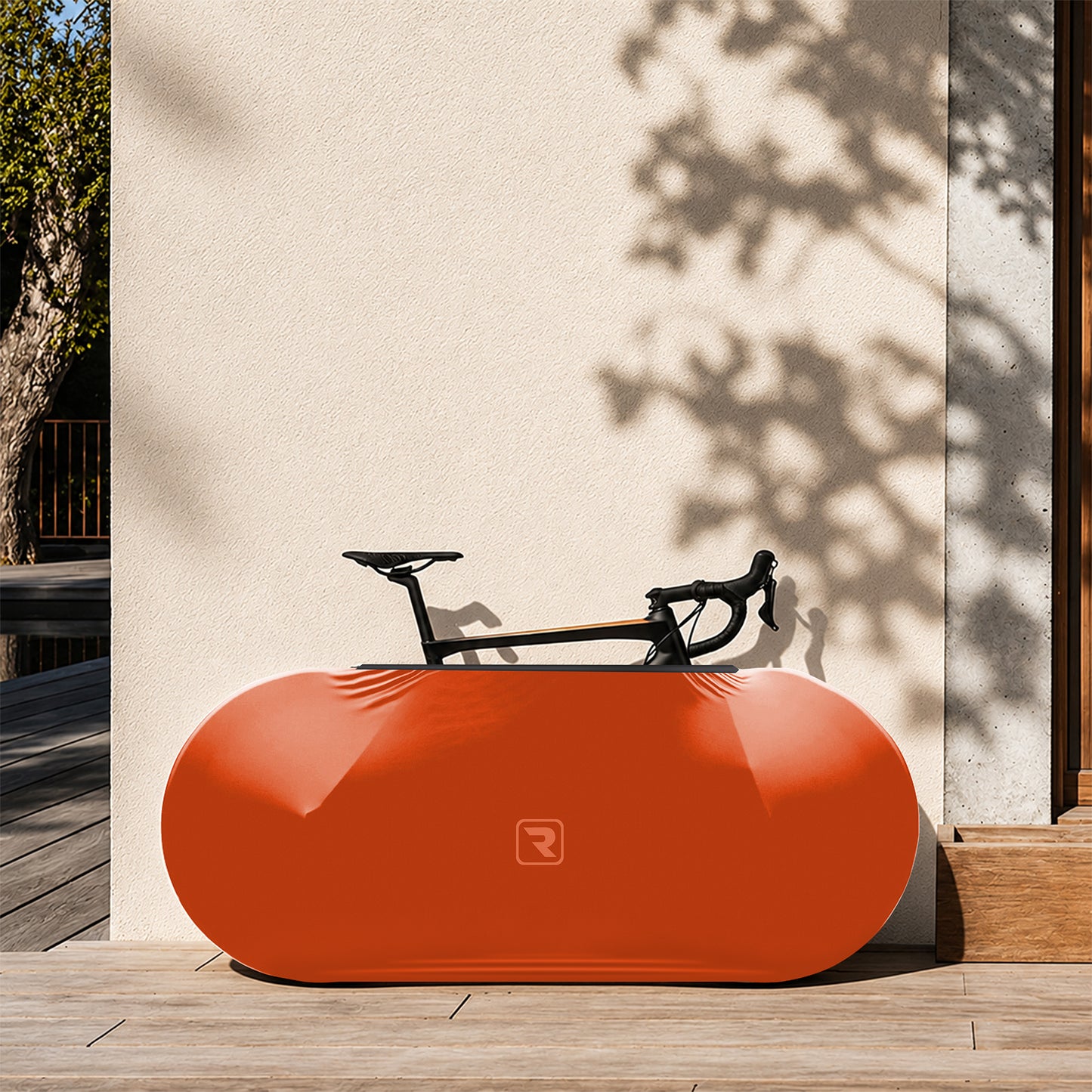 Orange Bicycle Wheels Cover