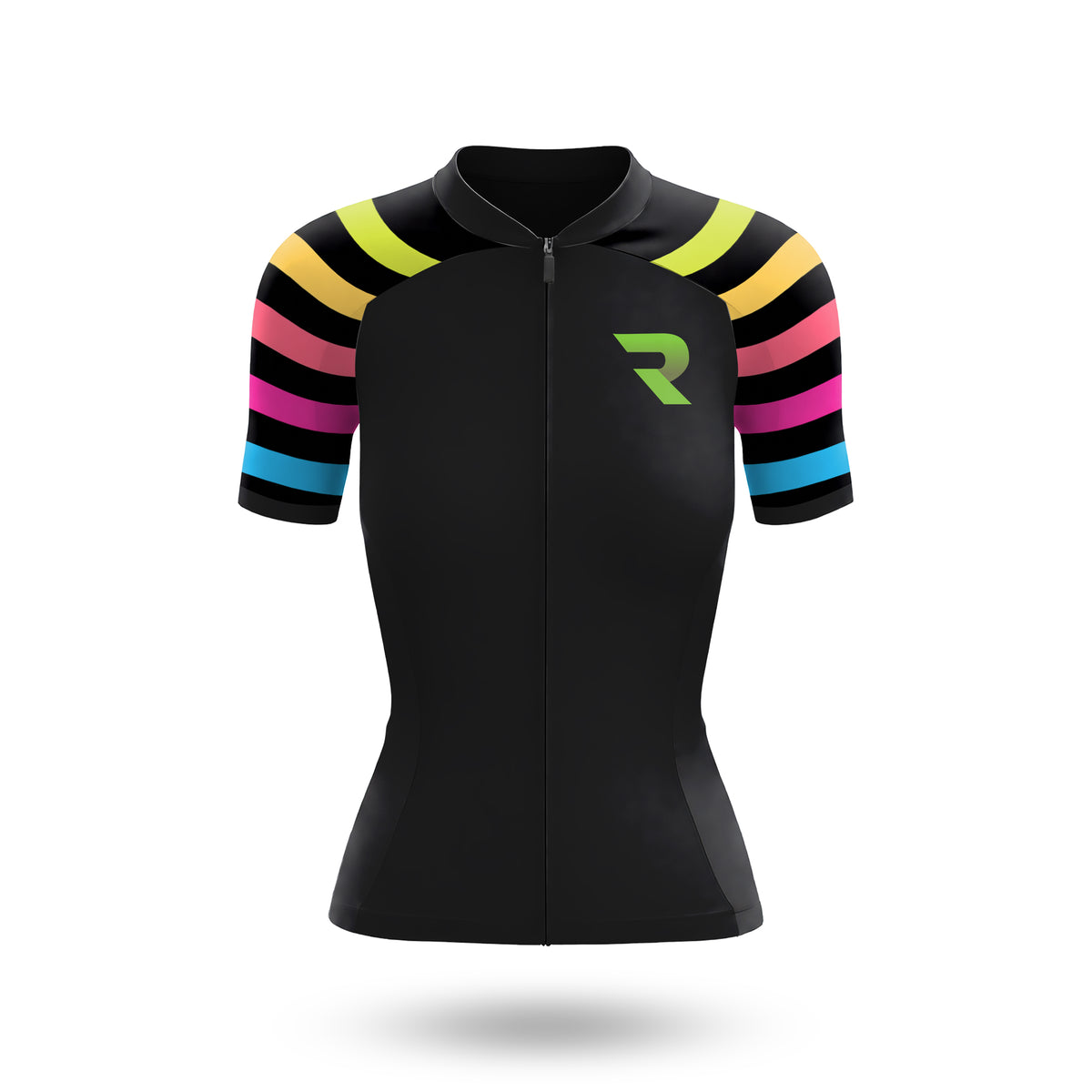 Colorful Black Women's Short Sleeve Cycling Kit