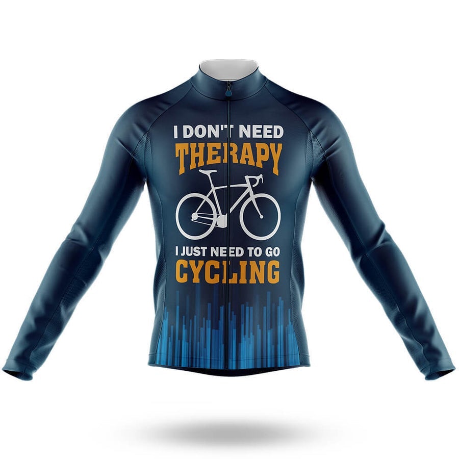 I Don't Need Therapy I Just Need To Go Cycling Men's Long Sleeve Cycling Jersey