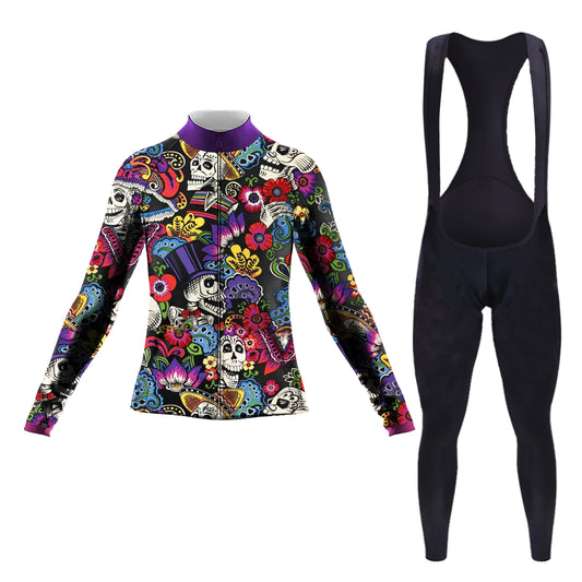 Carnival Girls and Skulls Women's Long Sleeve Cycling Kit