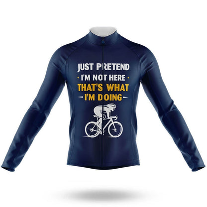 Men's Long Sleeve Cycling Jersey Just Pretend   Cycling Jersey | RSSC Premium Cycling Kit with Moisture Wicking Fabric