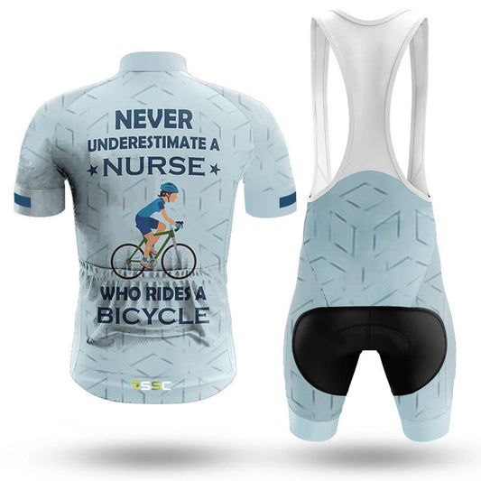 Men's Short Sleeve Cycling Jersey Cycling Nurse | RSSC Premium Cycling Kit Back View