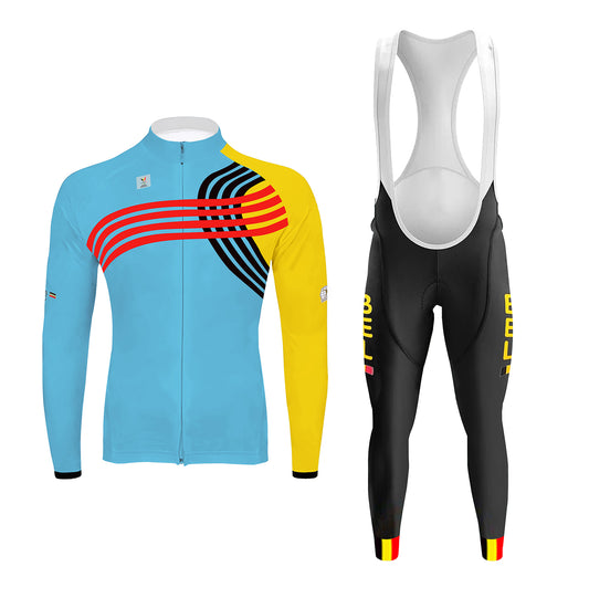 2025 Belgian National Team Cycling Jersey Men's Long Sleeve Cycling Kit