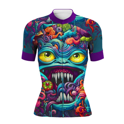 Abstract Graffiti Demon Doodle  Women's Short Sleeve Cycling Kit (Clearance Sale)