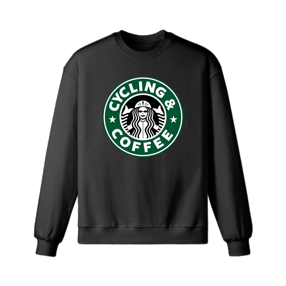 Coffee Drinking Cyclist Cycling Bicycle Riders Sweatshirt