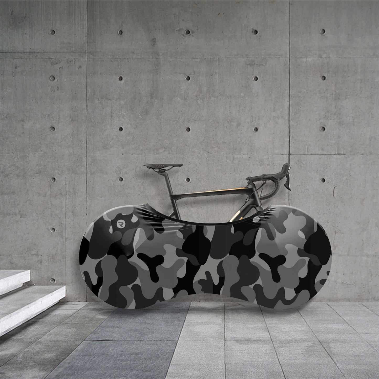 Gray Camo Bicycle Wheels Cover