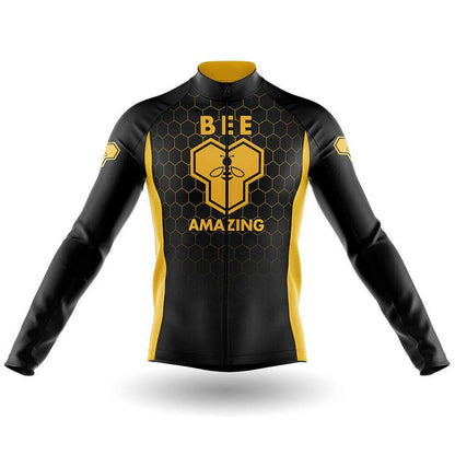 Men's Long Sleeve Cycling Jersey Bee Amazing   Cycling Jersey | RSSC Premium Cycling Kit with Moisture Wicking Fabric