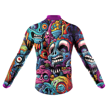 Alien Creatures Multicolor Men's Long Sleeve Cycling Kit