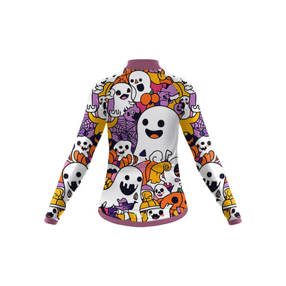 Et elle a vécu heureuse - Ensemble de cyclisme à manches longues pour femme 