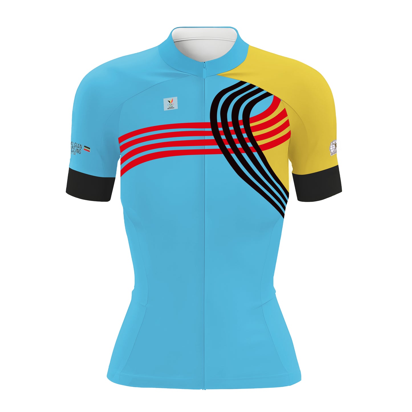 2025 Belgian National Team Cycling Jersey Women's Short Sleeve Cycling Kit