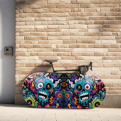 Alien Creatures Multicolor  Bicycle Wheels Cover