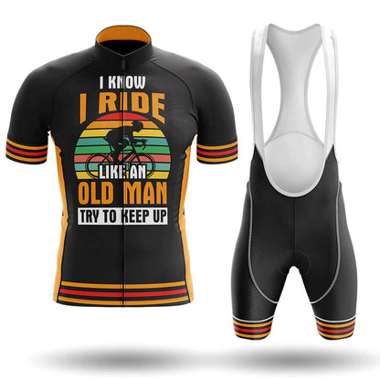 I Ride Like An Old Man Men's Short Sleeve Cycling Kit | Rsscsports