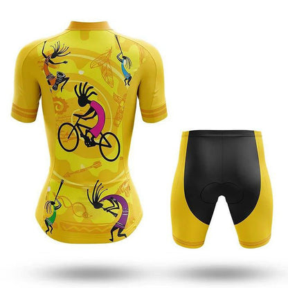 Yellow Kokopelli Women's Cycling Kit