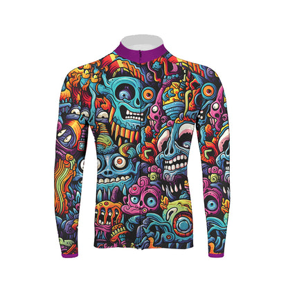 Alien Creatures Multicolor Men's Long Sleeve Cycling Kit