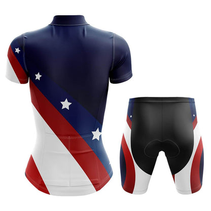 USA Flag Women's Short Sleeve Cycling Kit