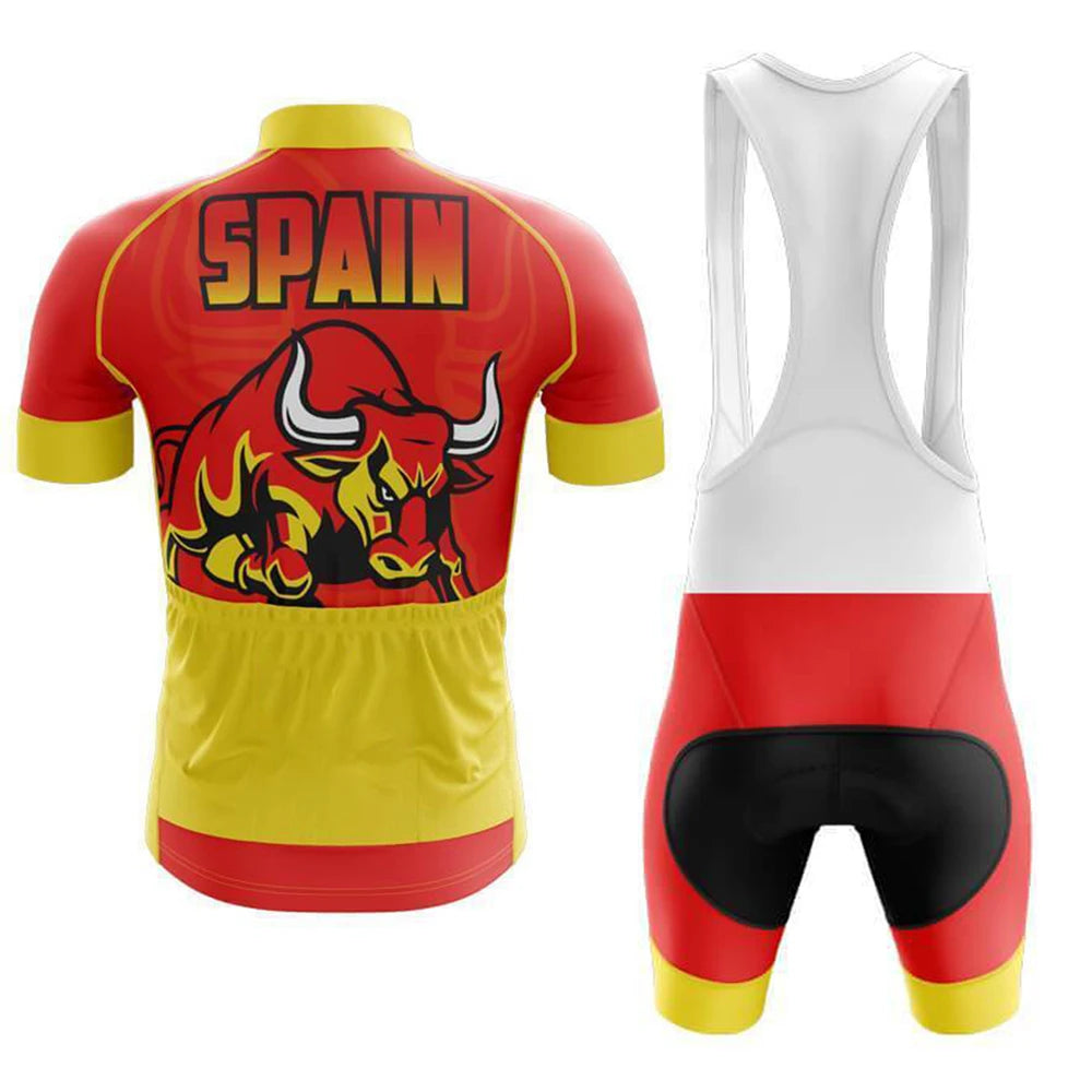 Spain Men's Short Sleeve Cycling Kit | Rsscsports