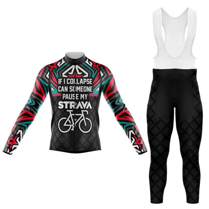 Pause My Strava Men's Long Sleeve Cycling Kit