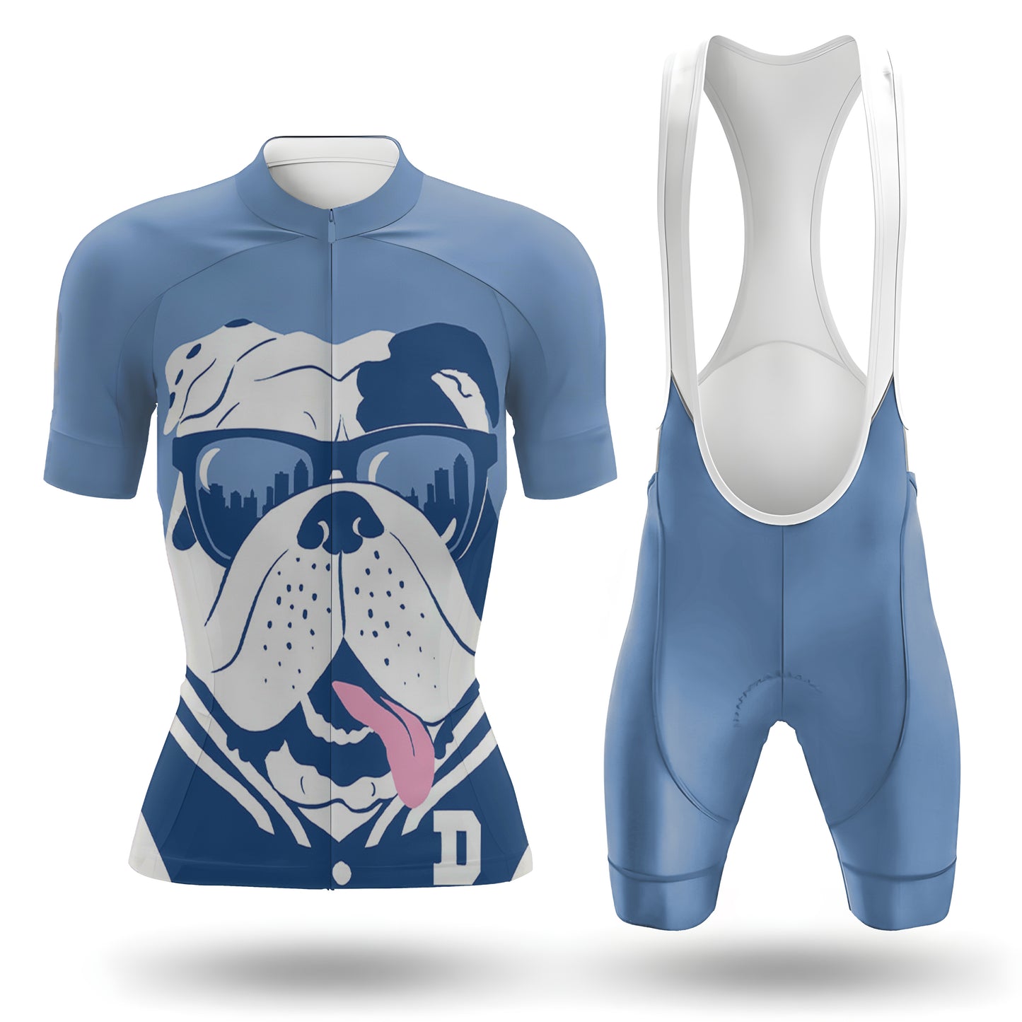 Bulldog With Sunglasses Women's Short Sleeve Cycling Kit
