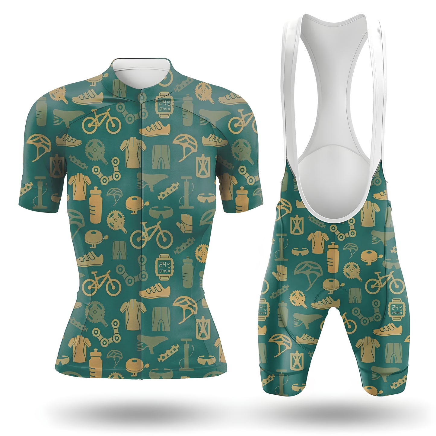 Bicycle Equipment Pattern Women's Short Sleeve Cycling Kit