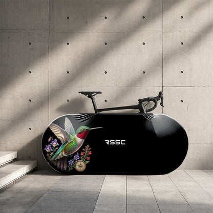 Hummingbird Among Flowers Bicycle Wheels Cover