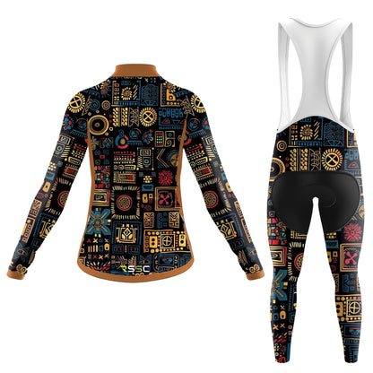 Tribal Geometry Women's Long Sleeve Cycling Kit