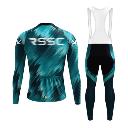 RSSC 迅捷青色男士長袖自行車套裝