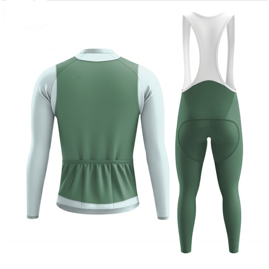 Elegant Thug Green Men's Long Sleeve Cycling Kit