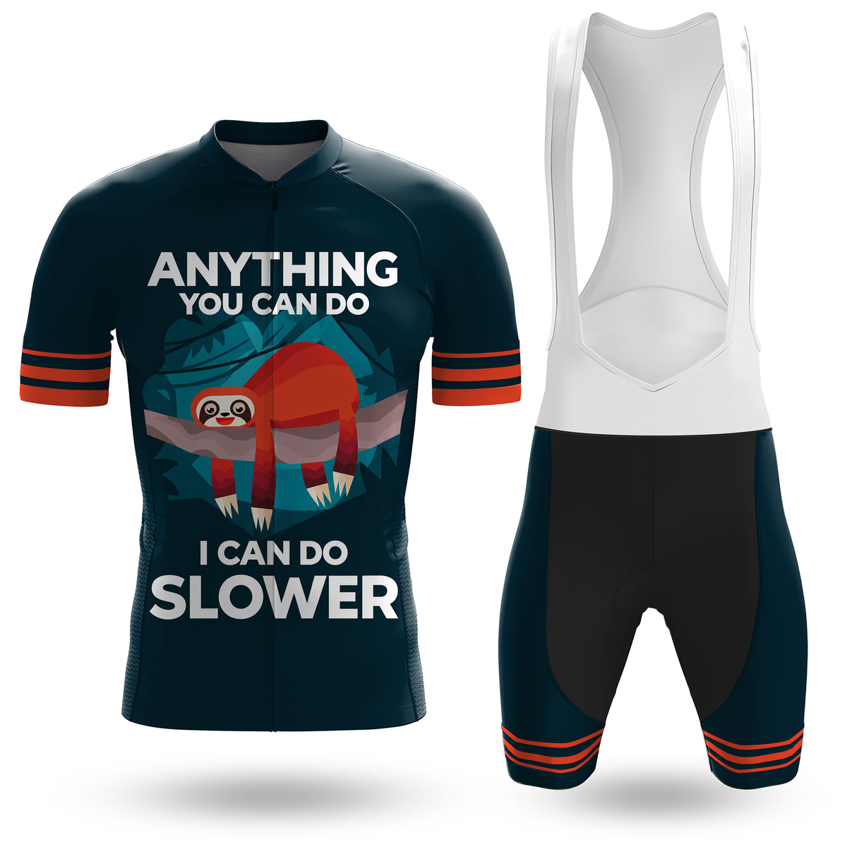 Conjunto de ciclismo de manga corta para hombre «El perezoso puede ir más lento»