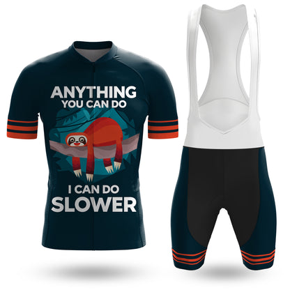 Conjunto de ciclismo de manga corta para hombre «El perezoso puede ir más lento»