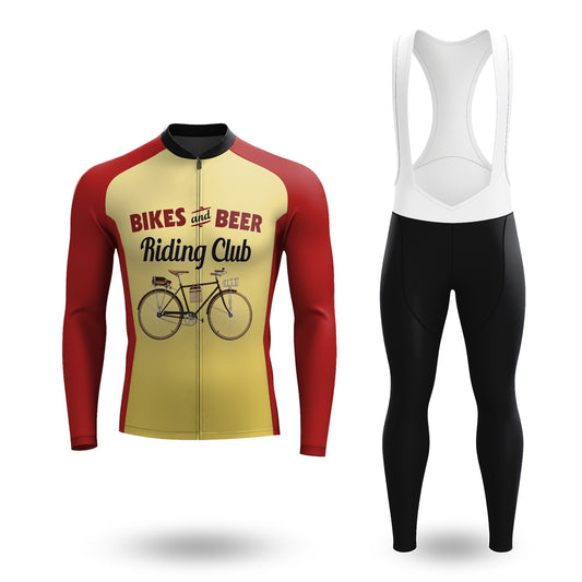 Completo da ciclismo da uomo a maniche lunghe vintage del Retro Beer Riding Club