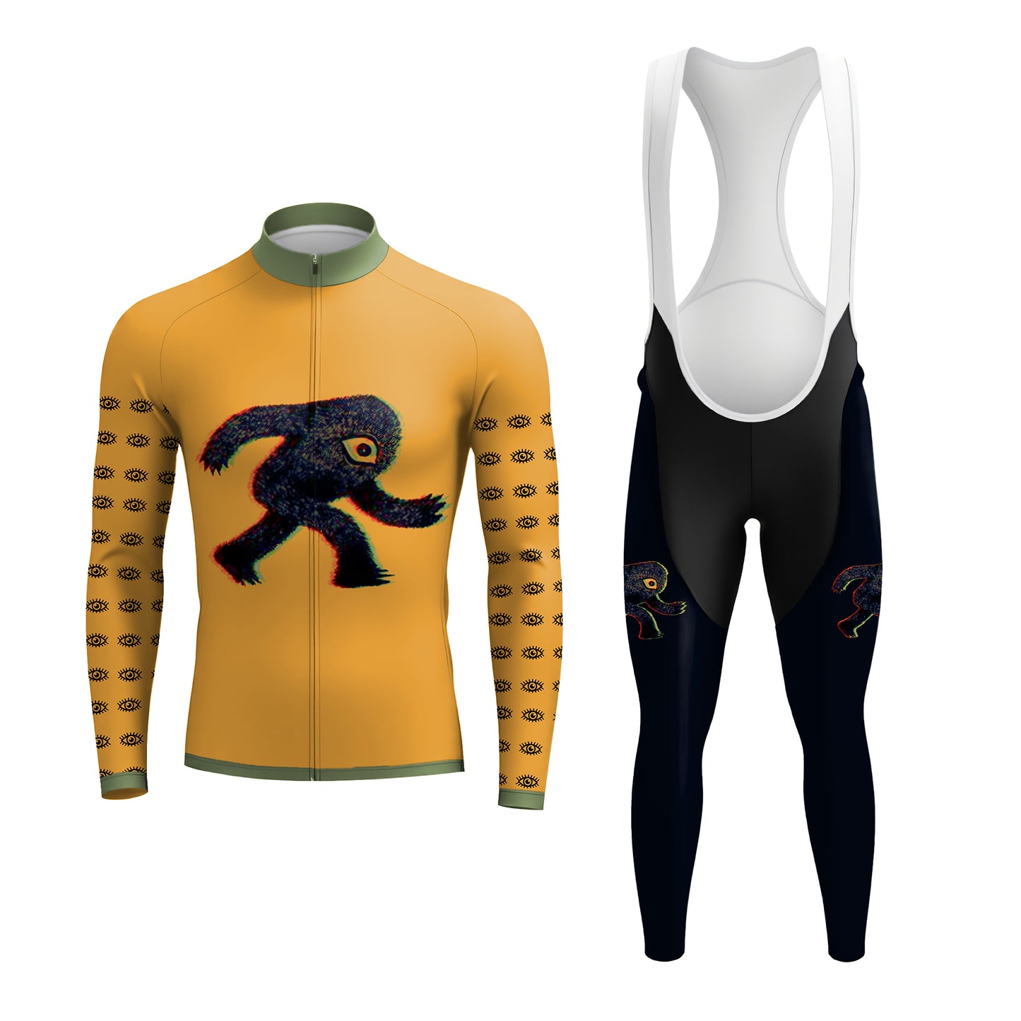 Glitched Gaze Men's Long Sleeve Cycling Kit