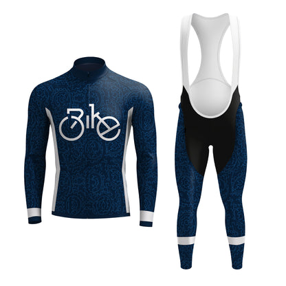 Bike Typo Men's Long Sleeve Cycling Kit