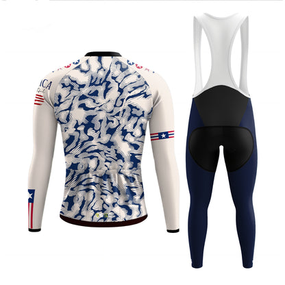 American cyclist  Men's Long Sleeve Cycling Kit