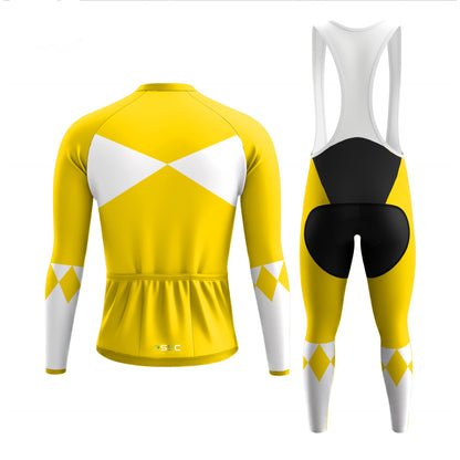 Power Rangers Yellow Ranger Men's Long Sleeve Cycling Kit