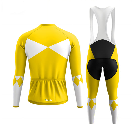 Power Rangers Yellow Ranger Men's Long Sleeve Cycling Kit