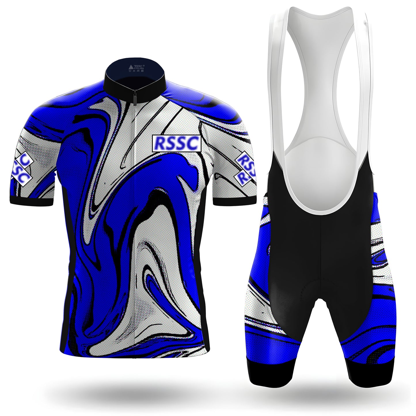 Cobalt Swirl Men's Short Sleeve Cycling Kit