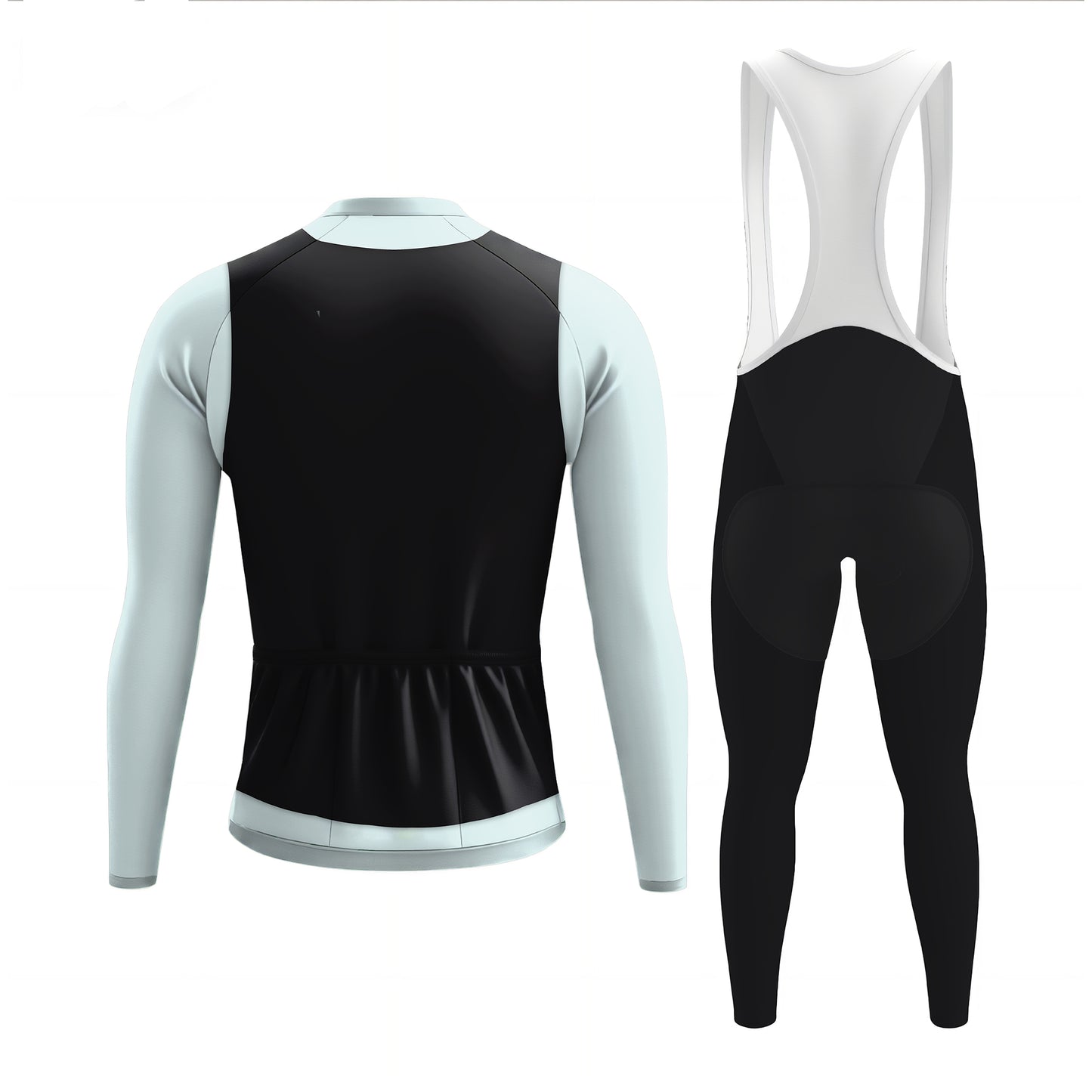 Elegant Thug Black Men's Long Sleeve Cycling Kit