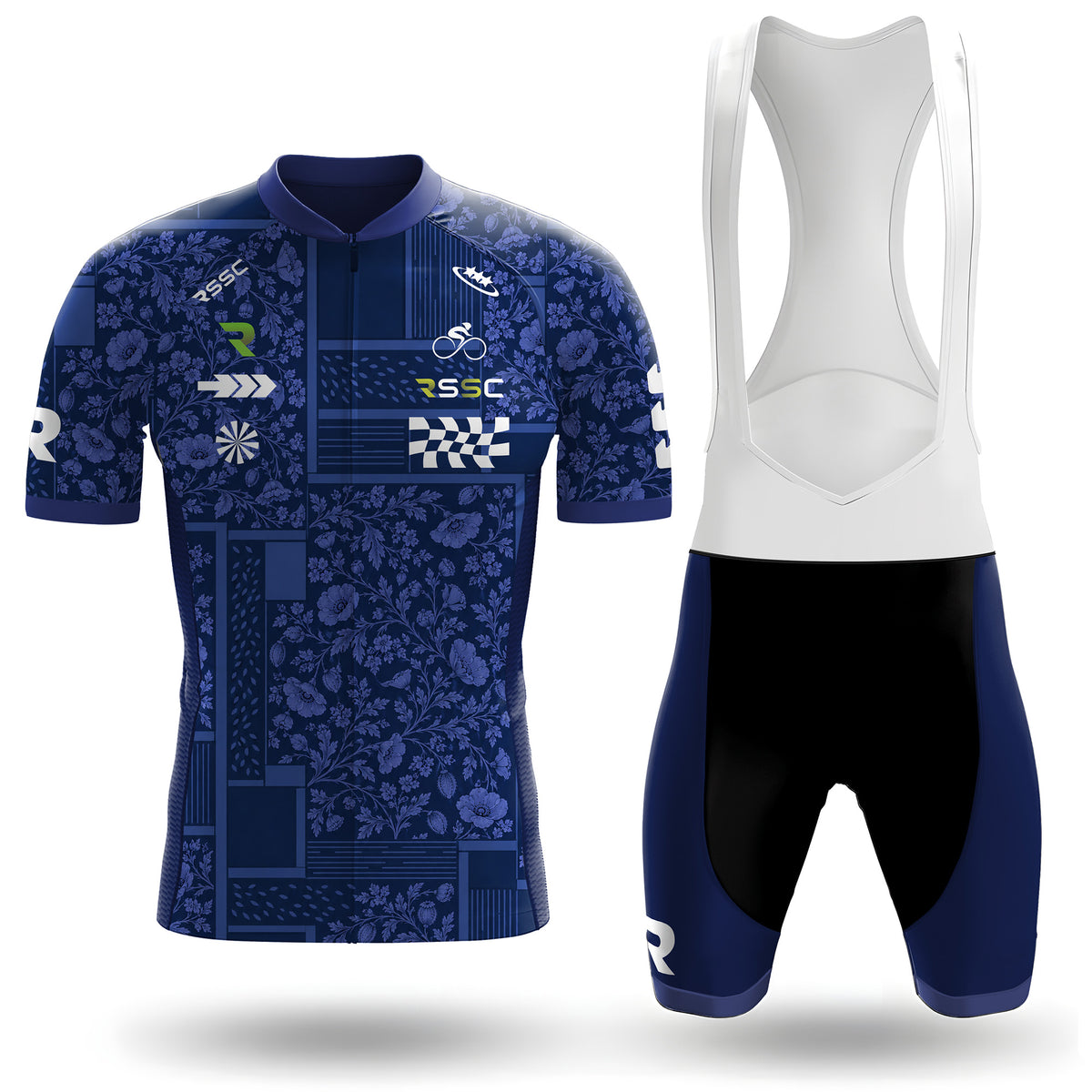 Kurzarm-Radtrikot für Herren „Belgian Surrealismus“