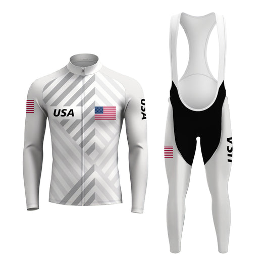 USA Men's Long Sleeve Cycling Kit